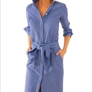 Gretchen Scott Blue Button Down Dress